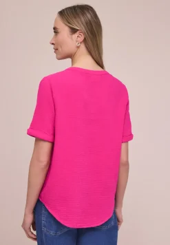 Blouse à manches courtes en qualité mousseline