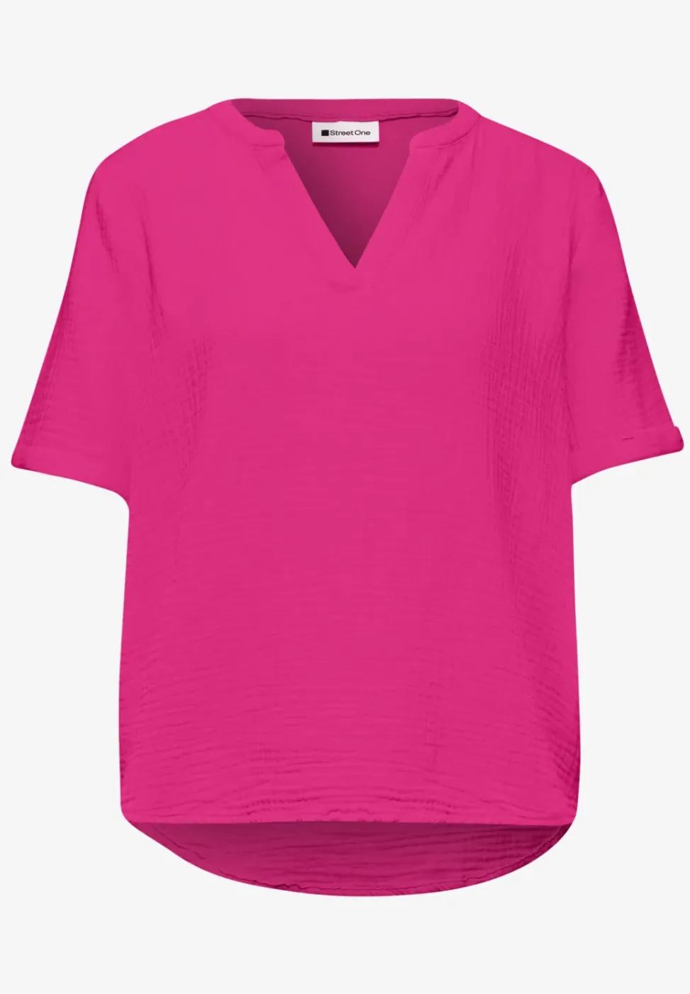 Blouse à manches courtes en qualité mousseline