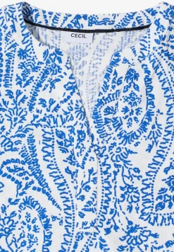 Blouse à manches courtes en qualité seersucker