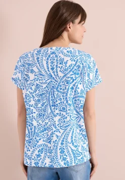 Blouse à manches courtes en qualité seersucker