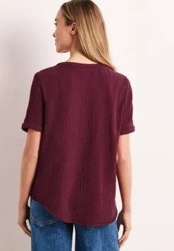 Blouse à manches courtes en qualité mousseline