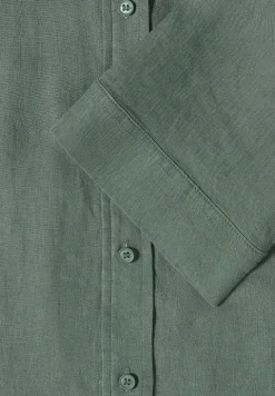 Blouse à manches courtes en pur lin