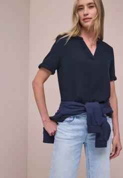 Blouse à manches courtes en qualité mousseline
