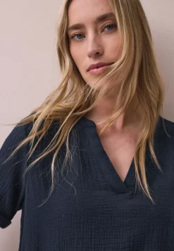 Blouse à manches courtes en qualité mousseline