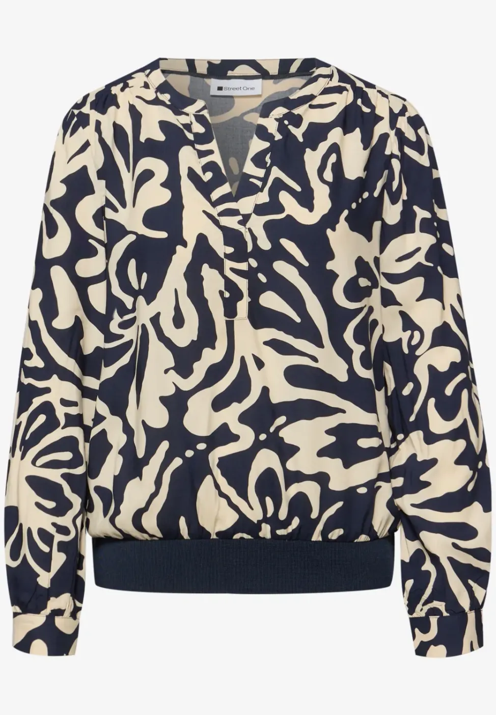 Blouse à manches longues avec ceinture élastique