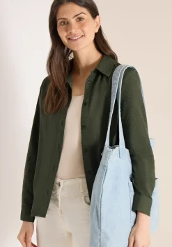 Blouse à manches longues avec structure et boutons