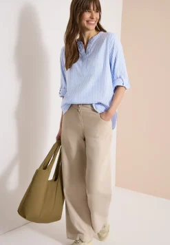 Blouse à manches longues en qualité seersucker