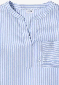 Blouse à manches longues en qualité seersucker