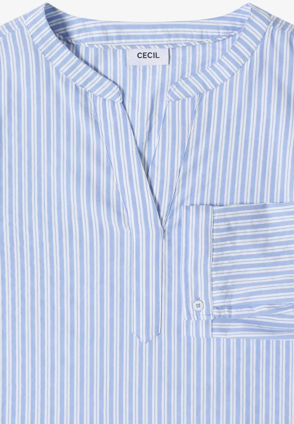 Blouse à manches longues en qualité seersucker