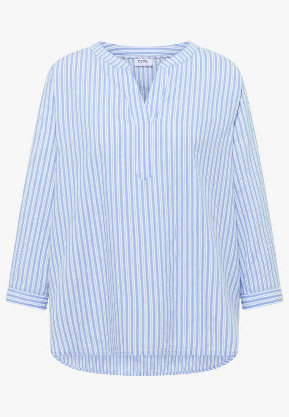 Blouse à manches longues en qualité seersucker
