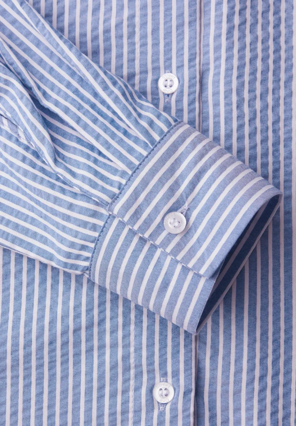 Blouse à manches longues en qualité seersucker
