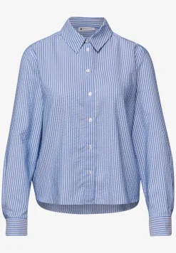 Blouse à manches longues en qualité seersucker