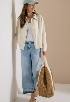 Blouse à manches longues et col chemise en lin
