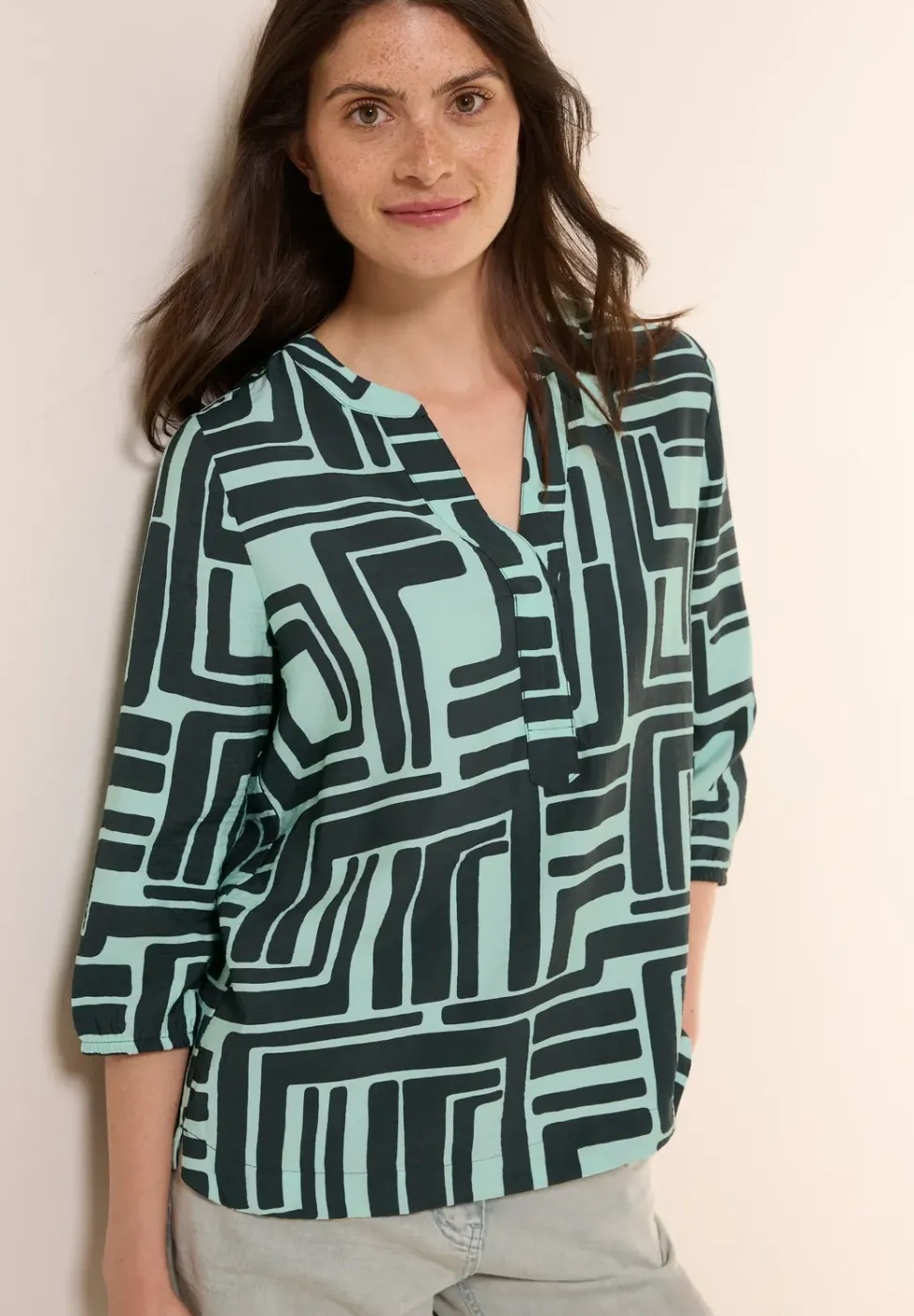 Blouse à motifs structurés