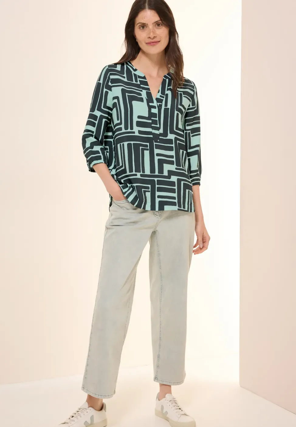 Blouse à motifs structurés