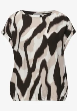 Blouse à épaules tombantes avec bandes décoratifves
