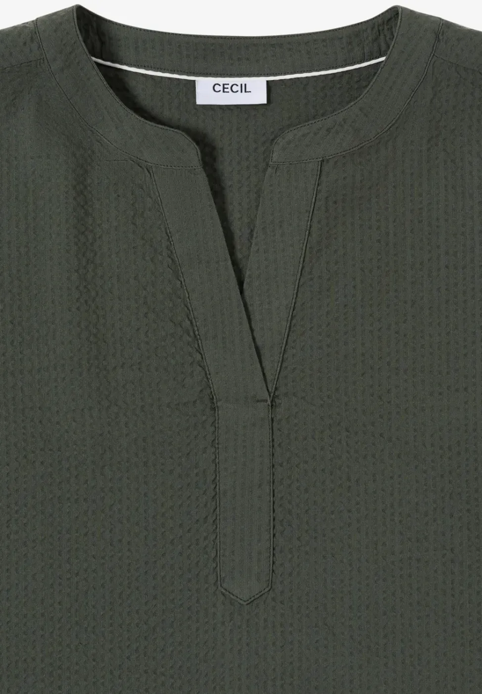 Blouse à épaules tombantes en seersucker
