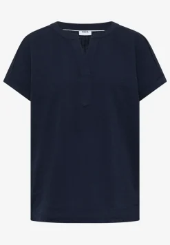 Blouse à épaules tombantes en seersucker
