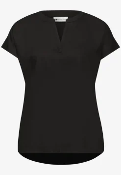 Blouse à épaules tombantes avec col fendu