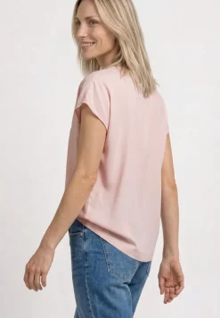 Blouse à épaules tombantes avec col fendu