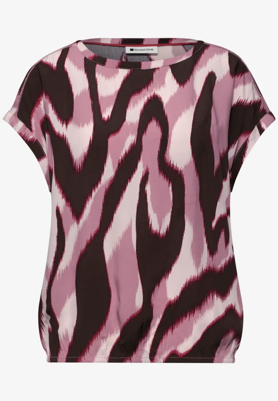 Blouse à épaules tombantes avec bandes décoratifves