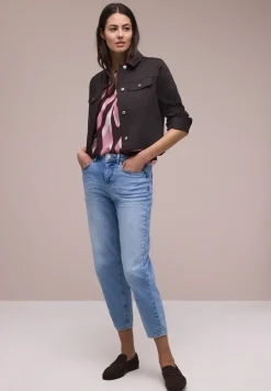 Blouse à épaules tombantes avec bandes décoratifves