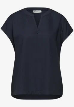 Blouse à épaules tombantes avec col fendu