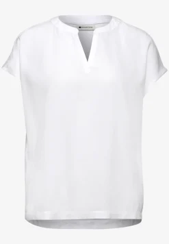 Blouse à épaules tombantes avec col fendu