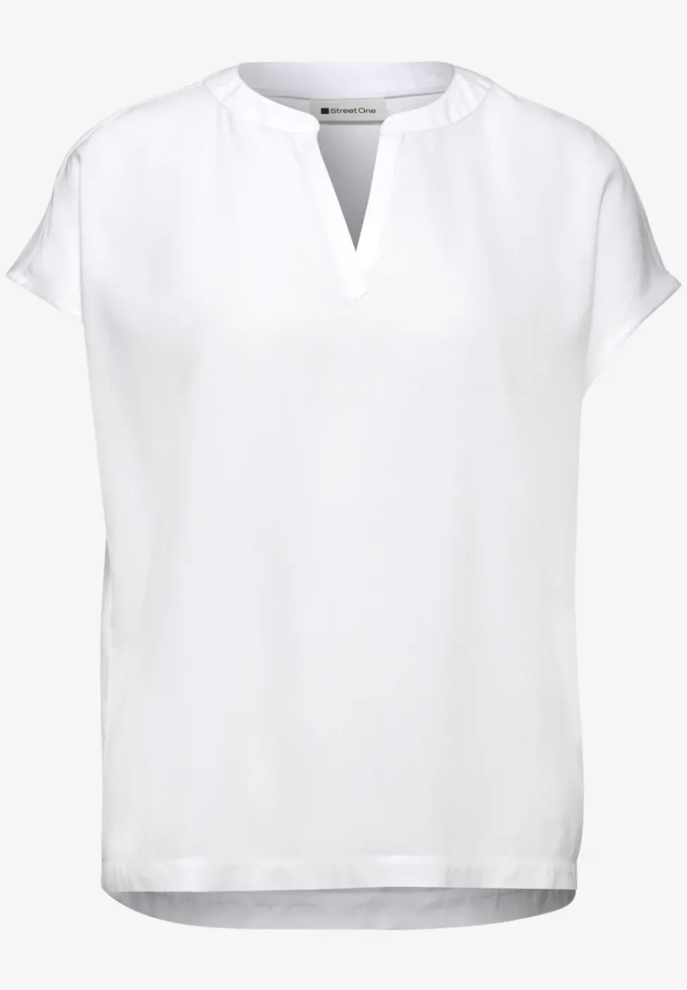 Blouse à épaules tombantes avec col fendu