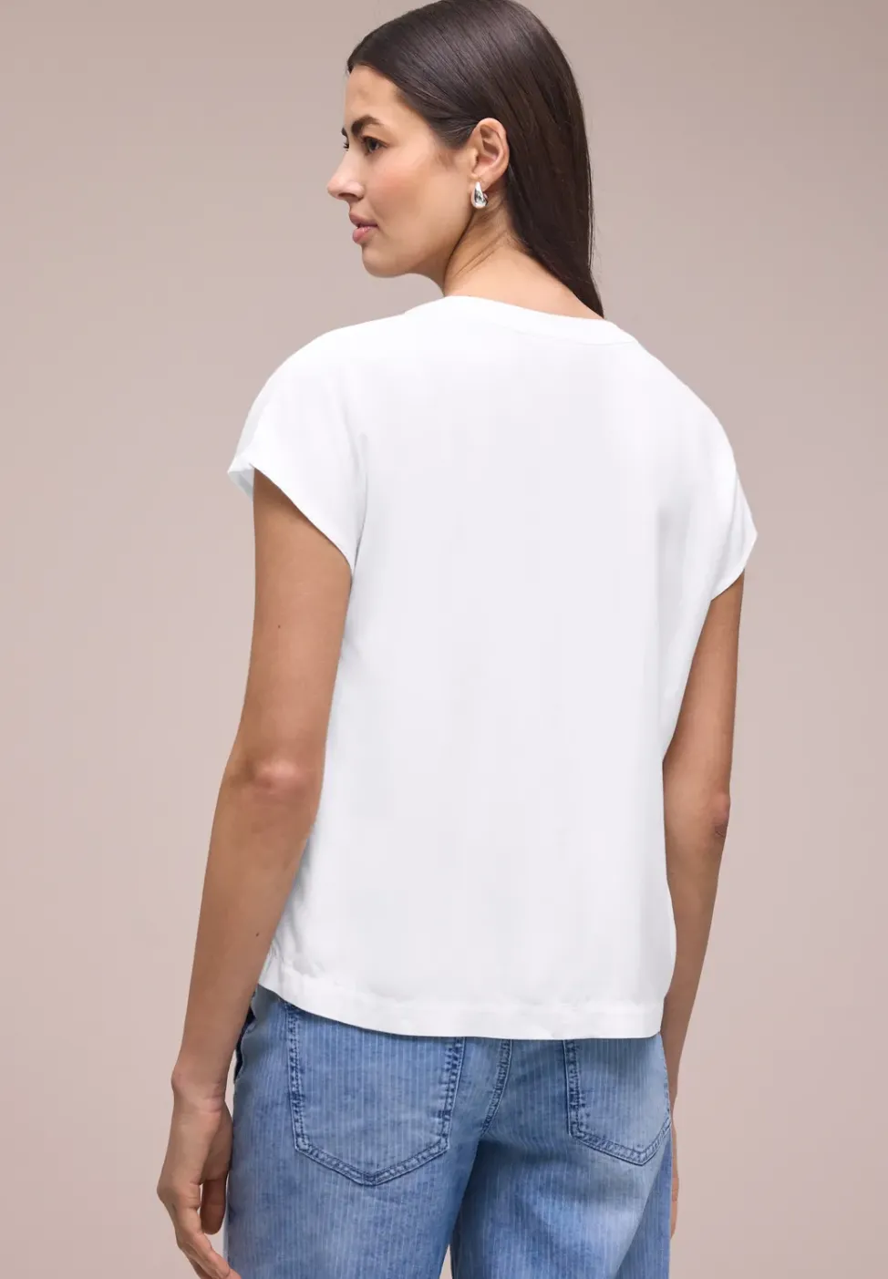 Blouse à épaules tombantes avec col fendu