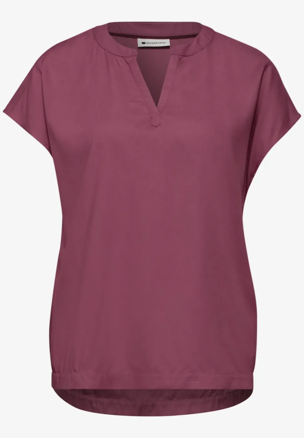 Blouse à épaules tombantes avec col fendu