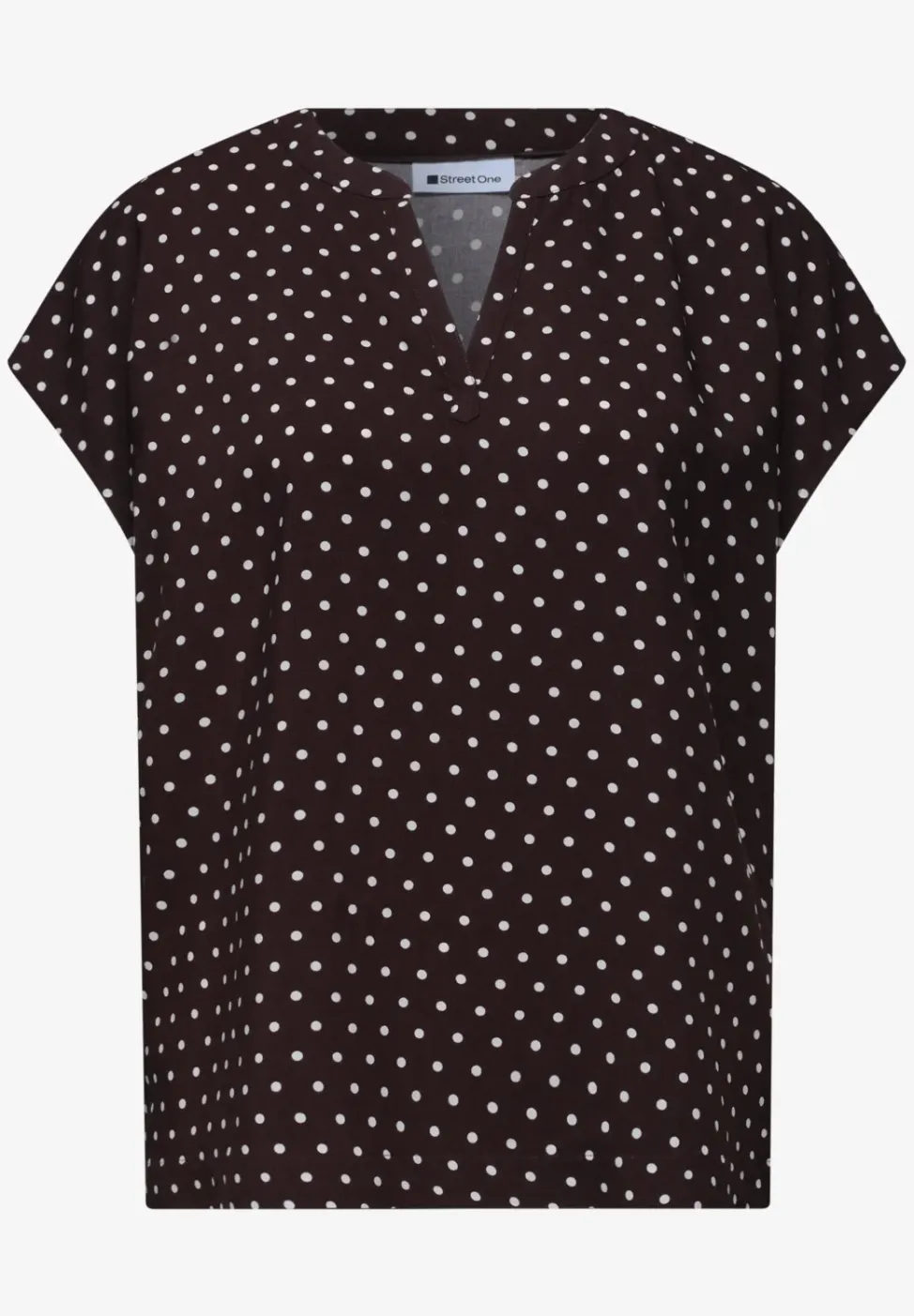 Blouse à épaules tombantes avec col fendu