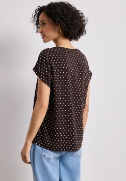Blouse à épaules tombantes avec col fendu