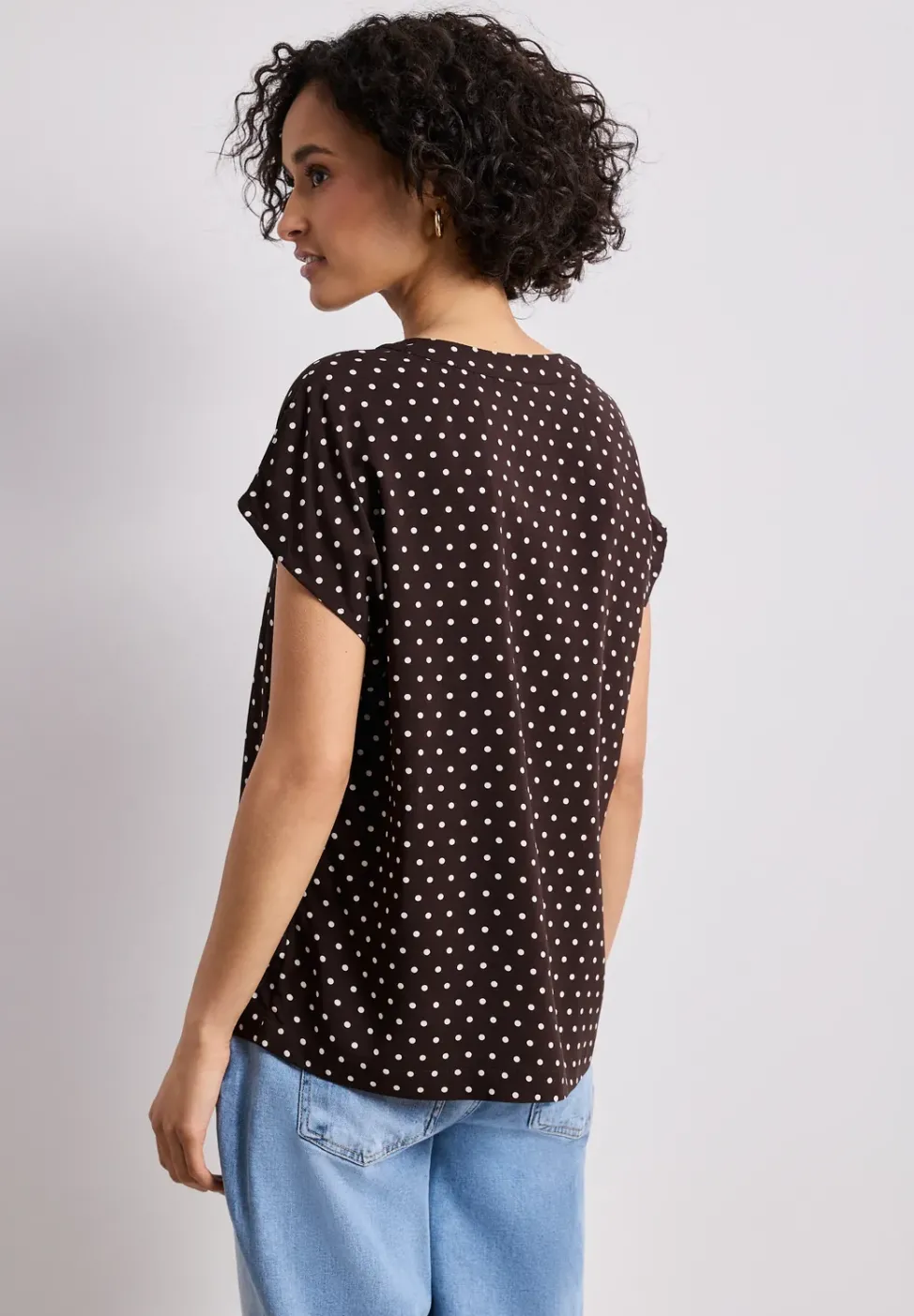 Blouse à épaules tombantes avec col fendu