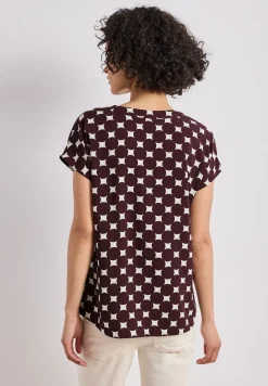 Blouse à épaules tombantes avec col fendu