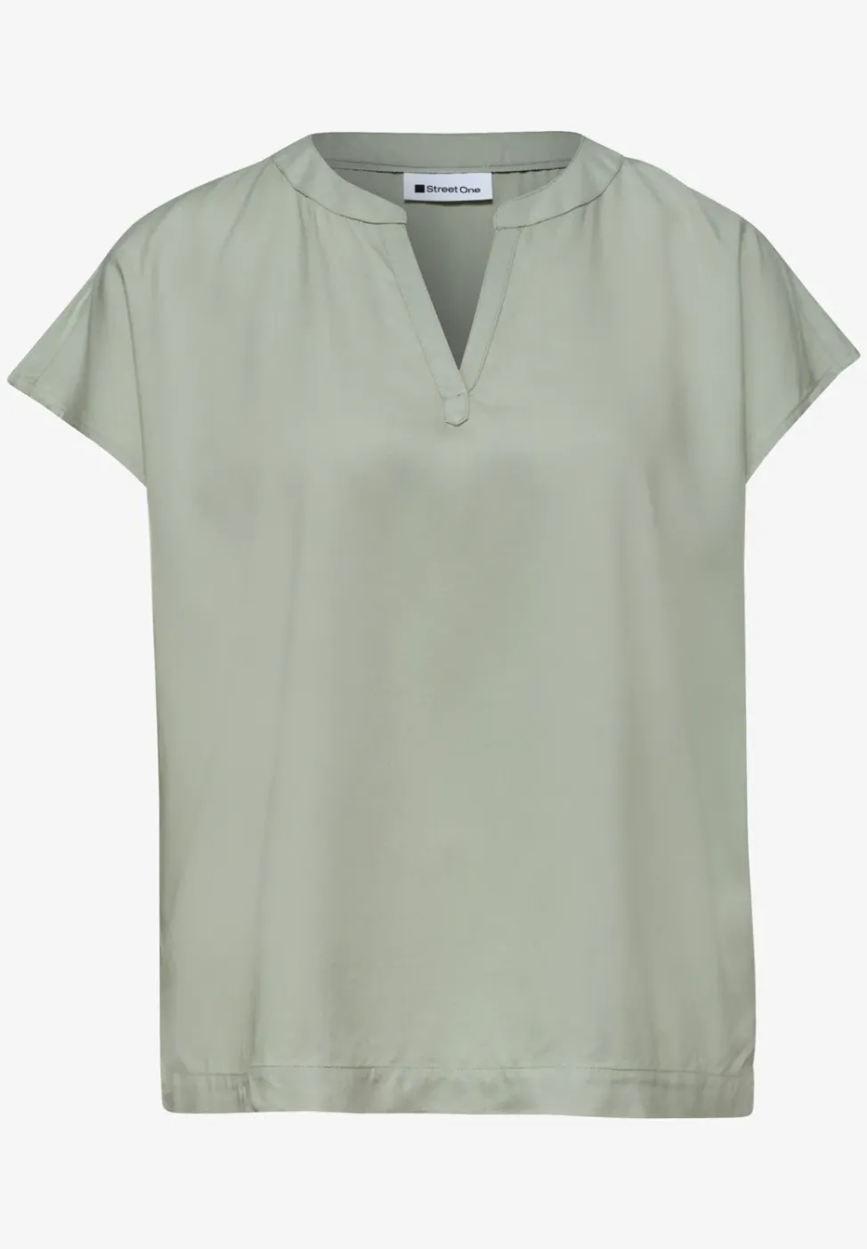 Blouse à épaules tombantes avec col fendu