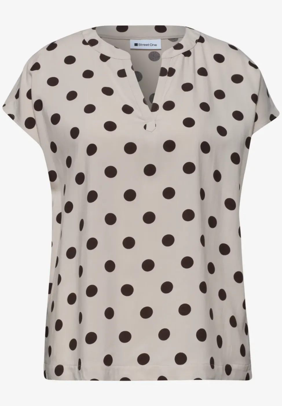Blouse à épaules tombantes avec col fendu