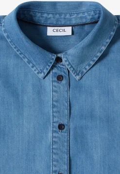 Blouse au look denim à épaules tombantes
