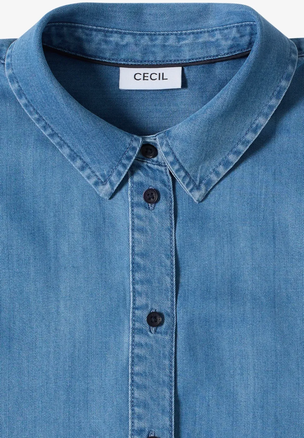 Blouse au look denim à épaules tombantes