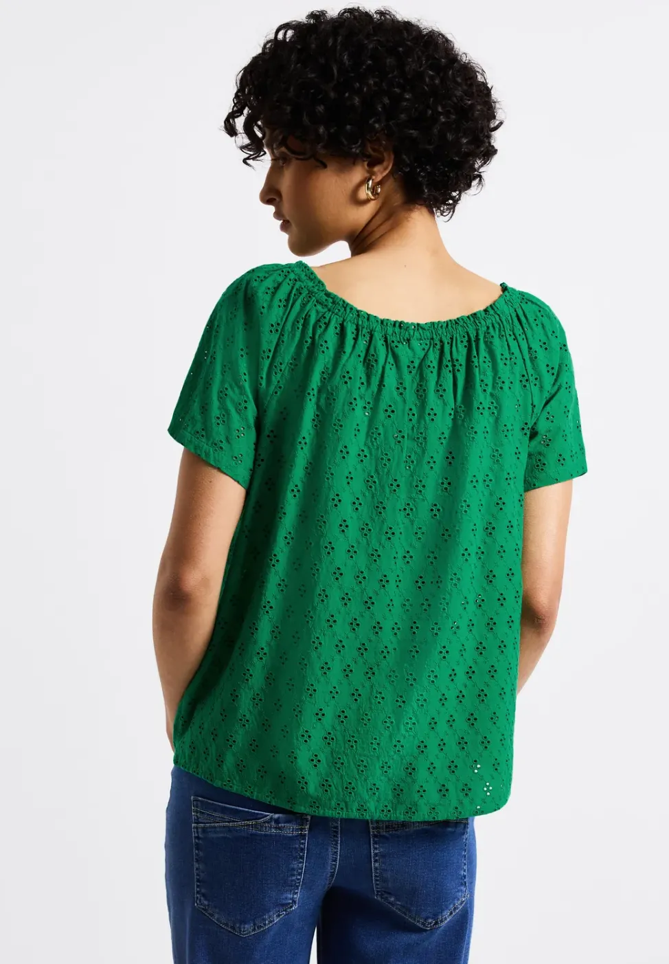 Blouse avec broderie ajourée
