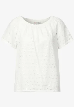 Blouse avec broderie ajourée
