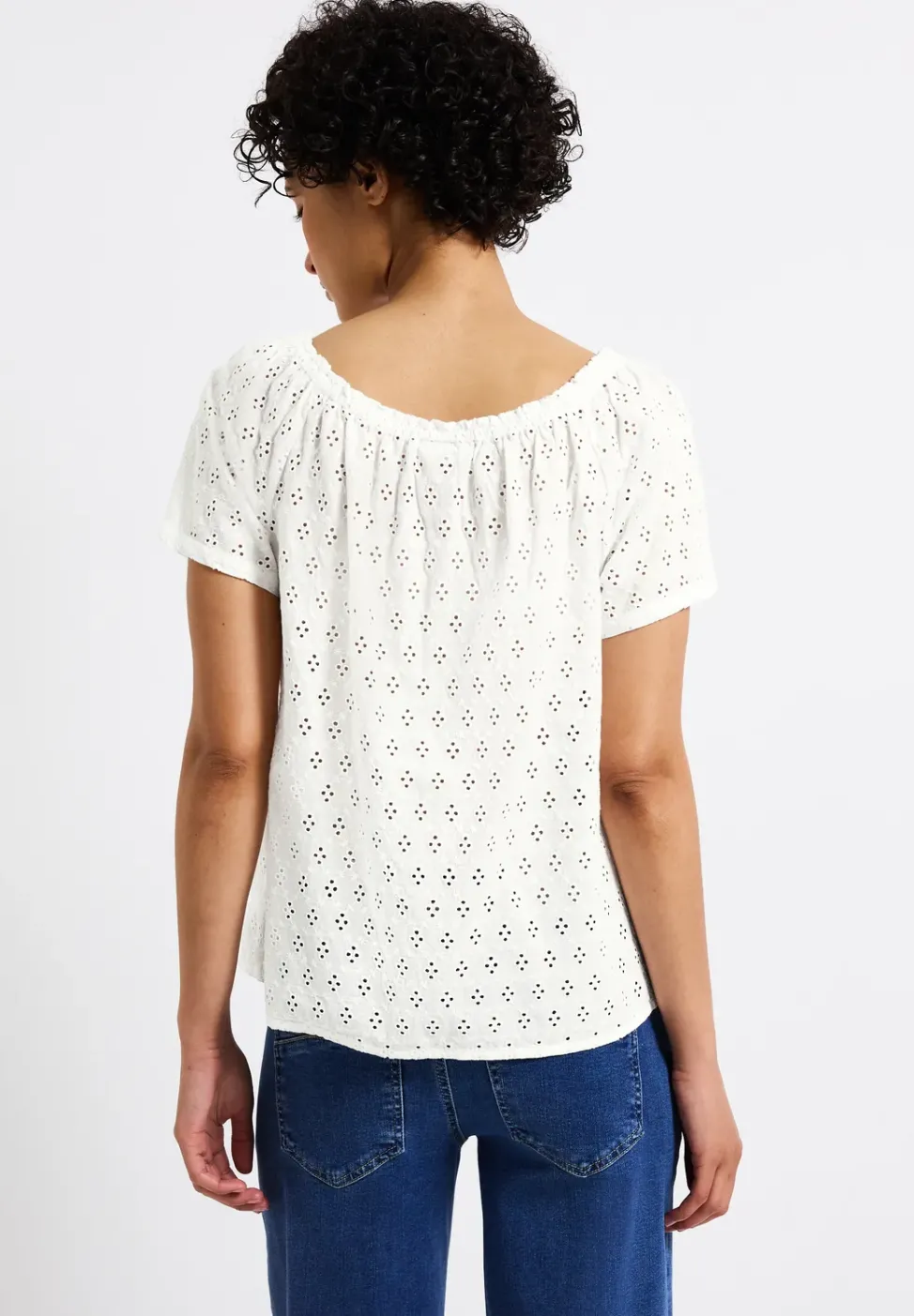 Blouse avec broderie ajourée