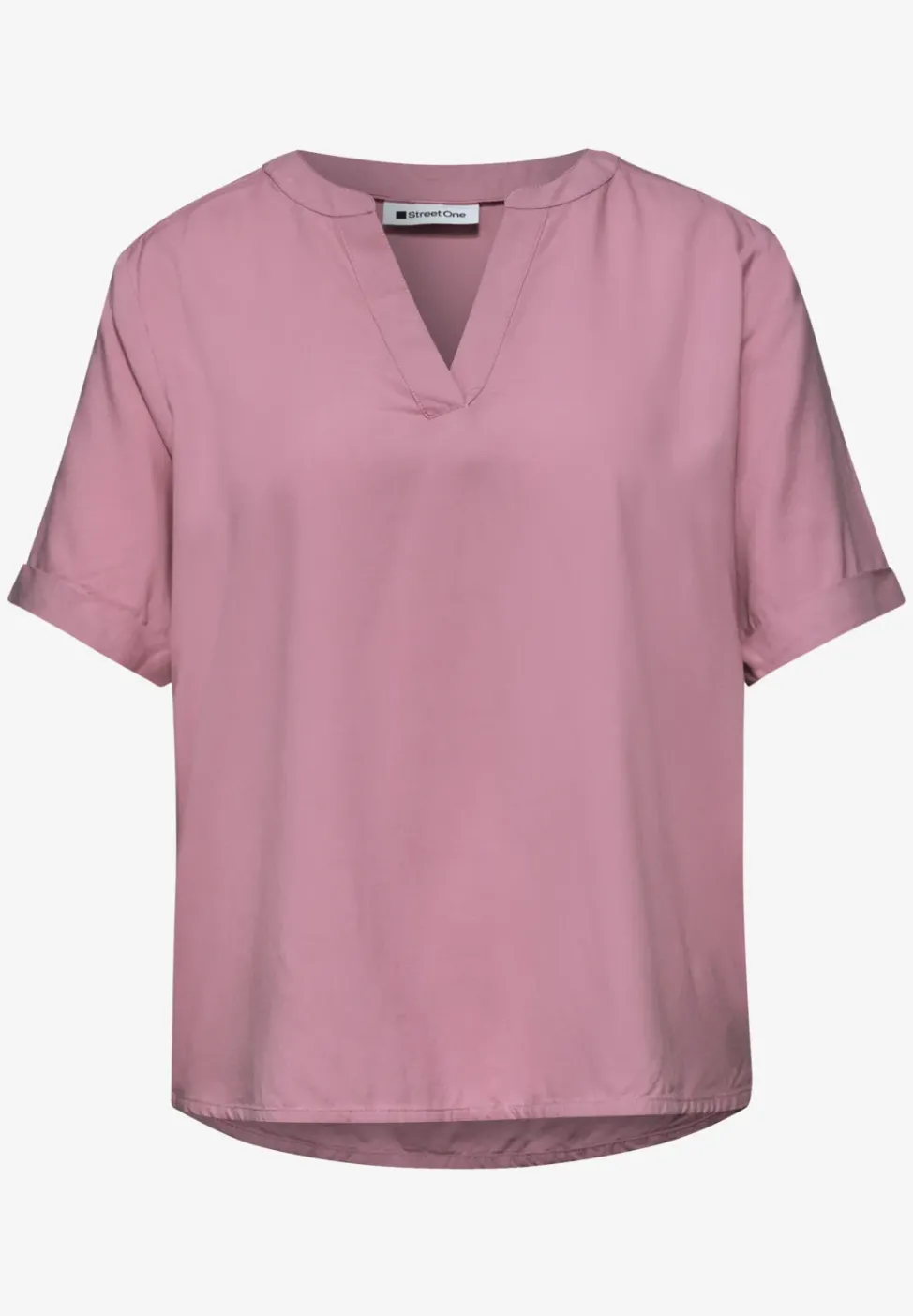 Blouse avec col fendu et turn-up
