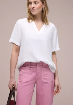 Blouse avec col fendu et turn-up