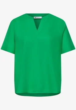 Blouse avec col fendu et turn-up