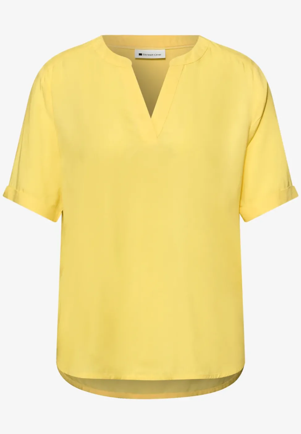 Blouse avec col fendu et turn-up