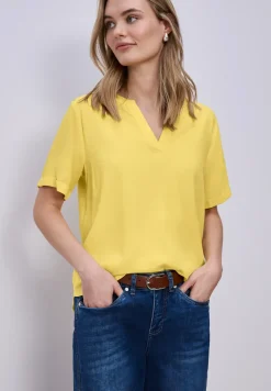 Blouse avec col fendu et turn-up