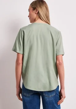 Blouse avec col fendu et turn-up