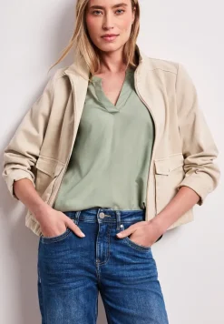 Blouse avec col fendu et turn-up