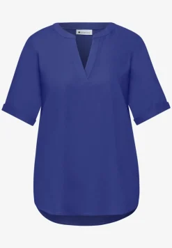 Blouse avec col fendu et turn-up